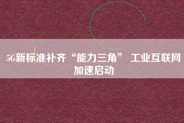 5G新標(biāo)準(zhǔn)補齊“能力三角” 工業(yè)互聯(lián)網(wǎng)加速啟動