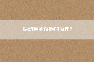 振動(dòng)檢測(cè)儀器的原理？